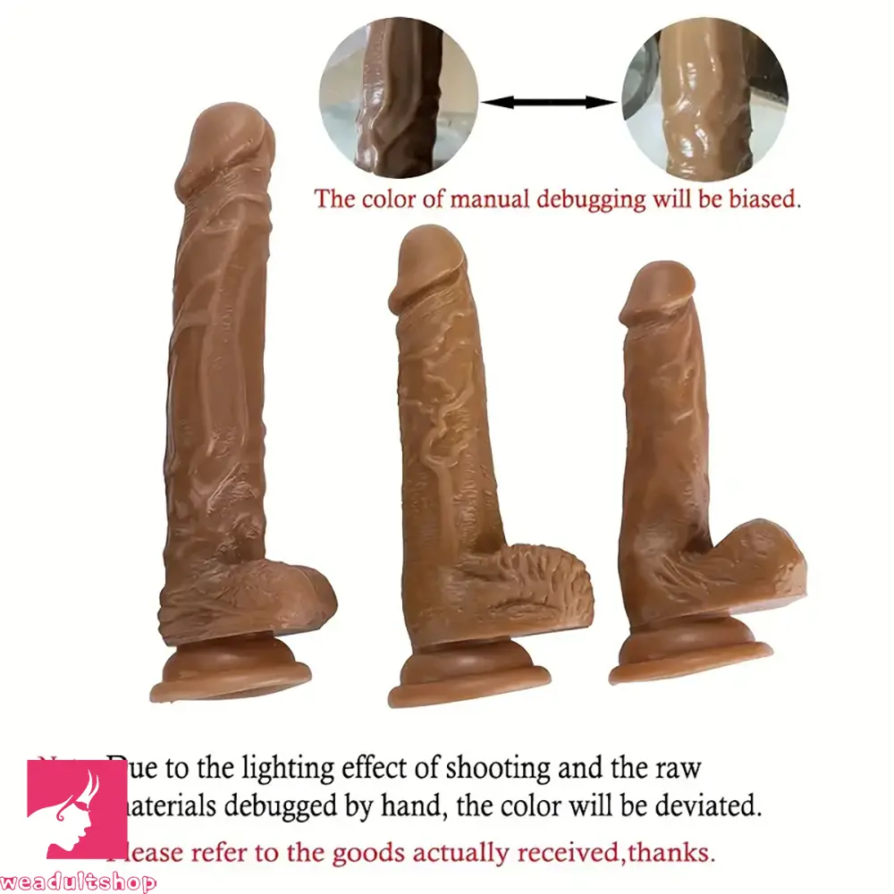 6.69in 7.88in 9.85in Real Penis Strong Suction Cup PVC Real Dildo