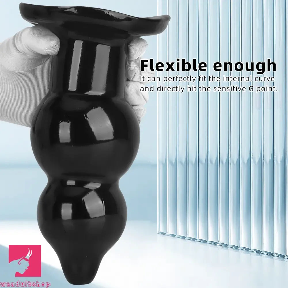 5.11in 9.05in Black Fantasy PVC Big Thick Butt Plug Dildo Cock Stimulator