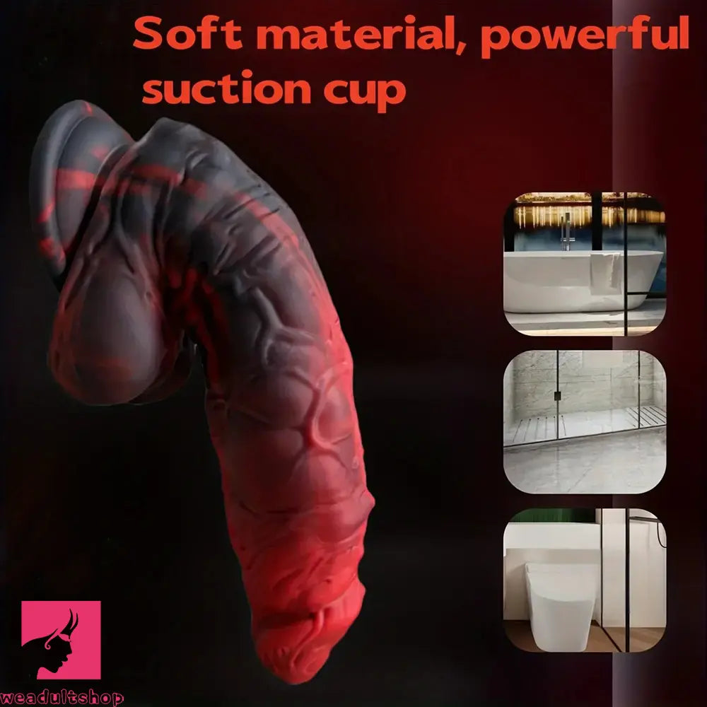 7.48in Realistic Liquid Silicone Beginner Friendly Clit Female Soft Dildo