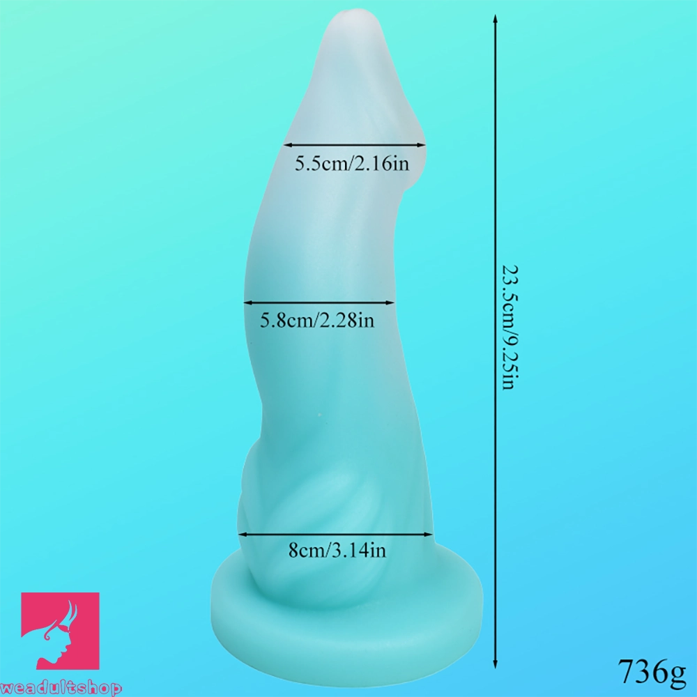 9.25in Luminous Soft Silicone Big Dildo For Anal Female G spot Penis Love