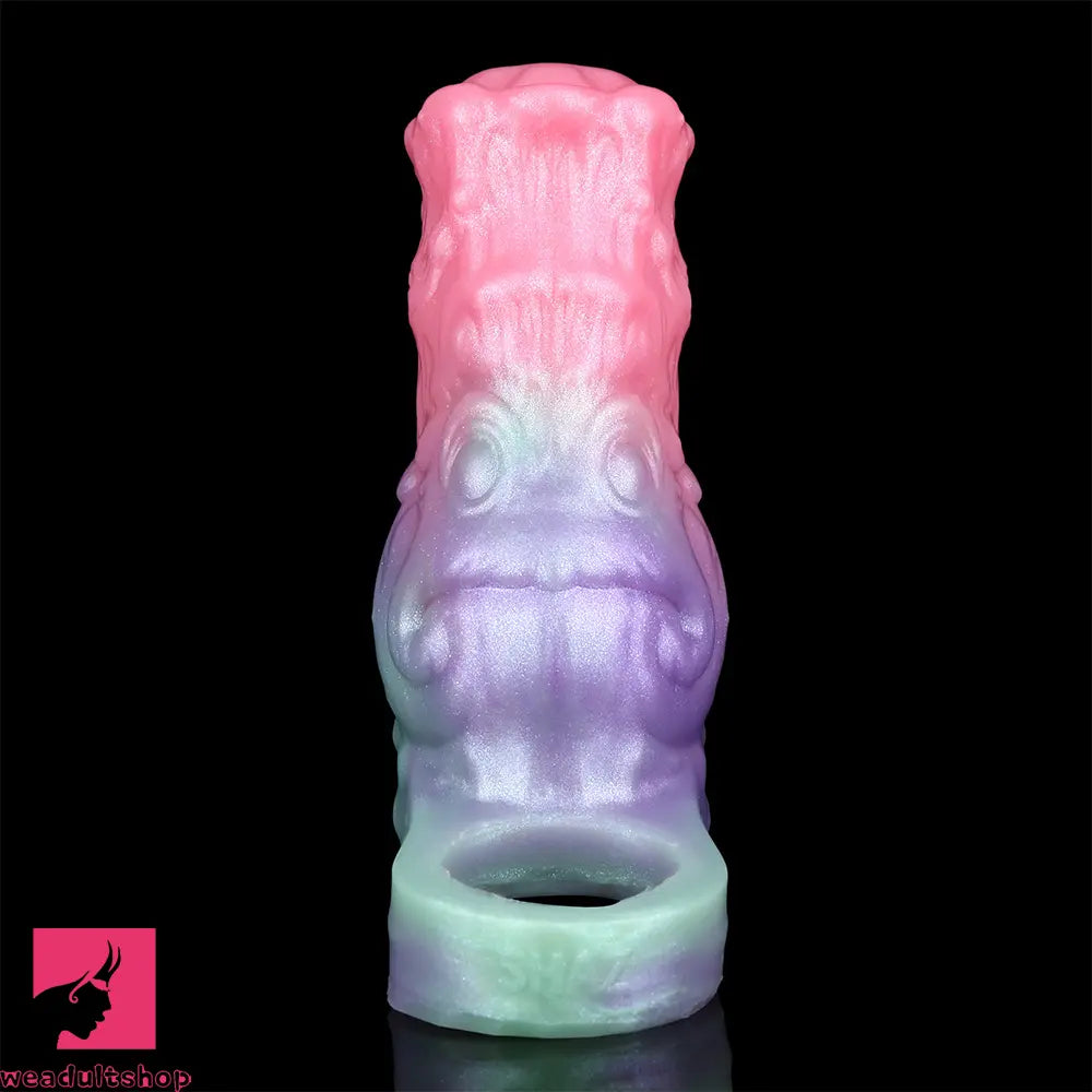 4.96in Silicone Soft Cock Fantasy Hollow Dildo Sleeve Cock Extension