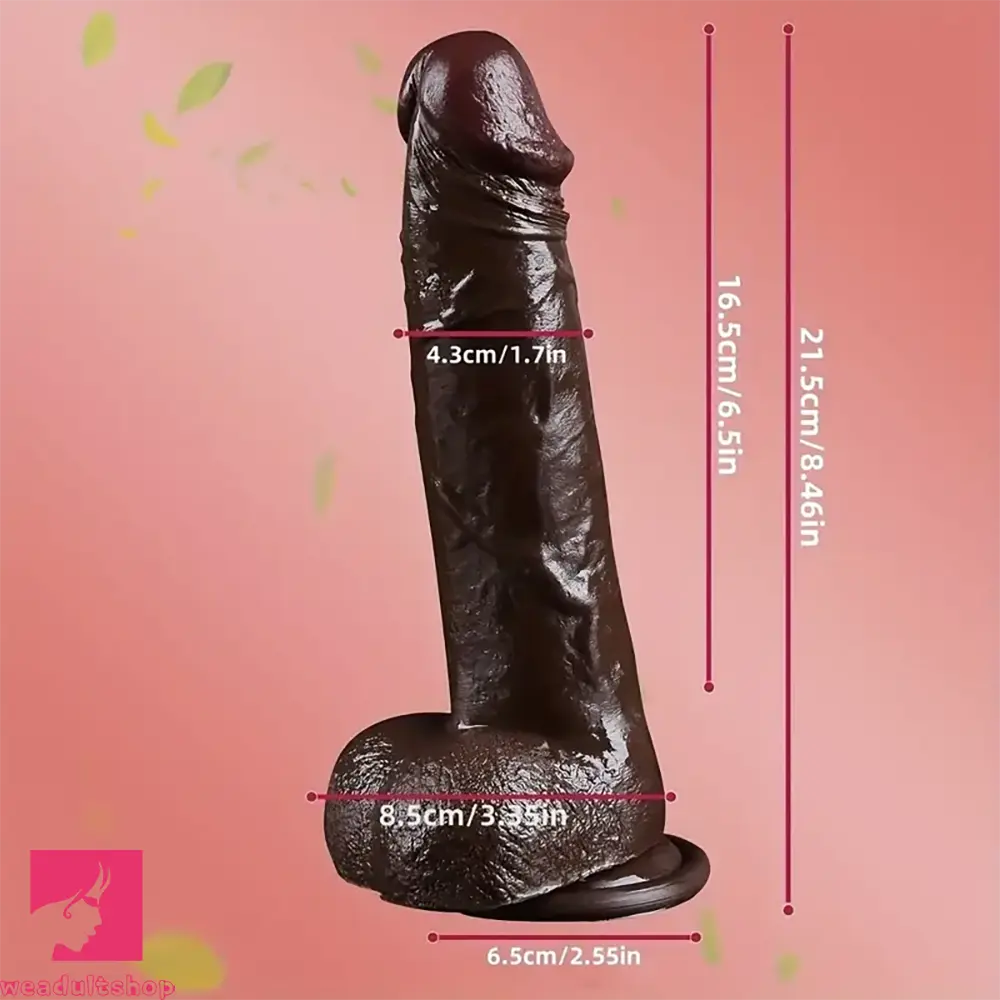 8.46in Soft Silicone Big Anal Realistic Dildo Masturbator Love Sex Orgasm