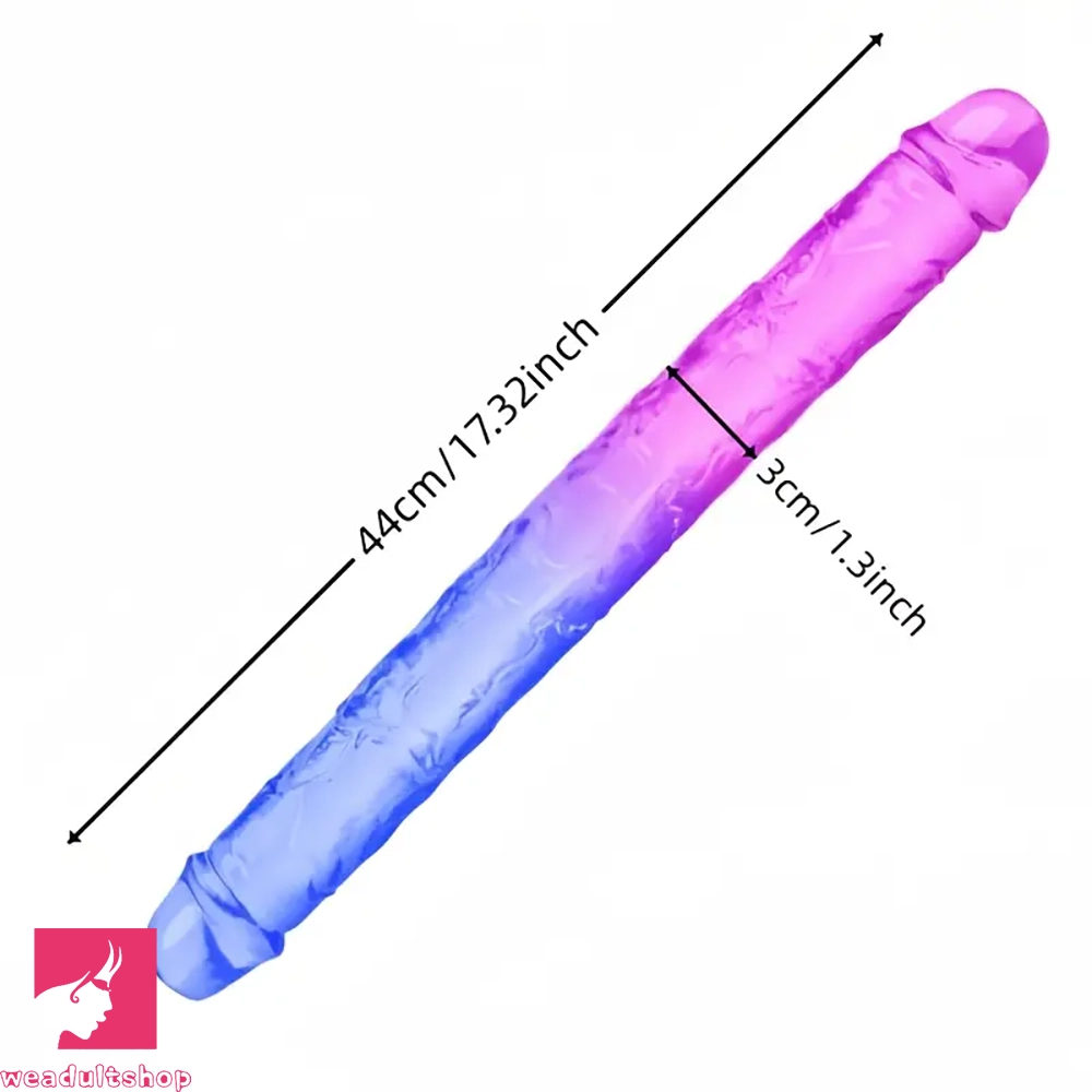 17.32in Dual-Ended Double Penetration Big Dildo For G-Spot Clit Stimulation