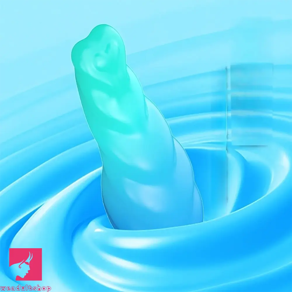 8.03in Fantasy Shaped Anal Plug Love Heart Liquid Silicone Dildo For Sex