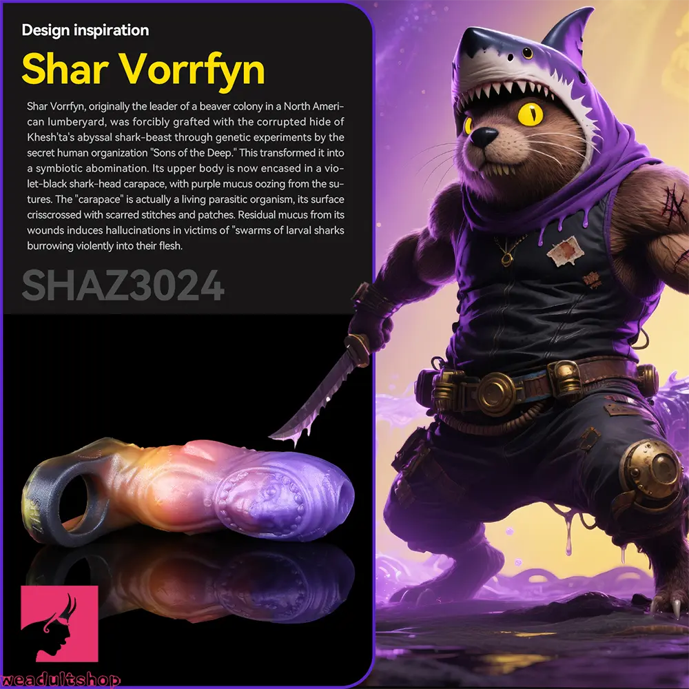 4.4in Shar Vorrfyn Fantasy Silicone Soft Dildo Sleeve Penis Extender