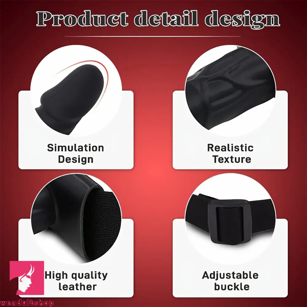 7.08in Wearable Bondage Training Mouth Face Gag Dildo For BDSM Game