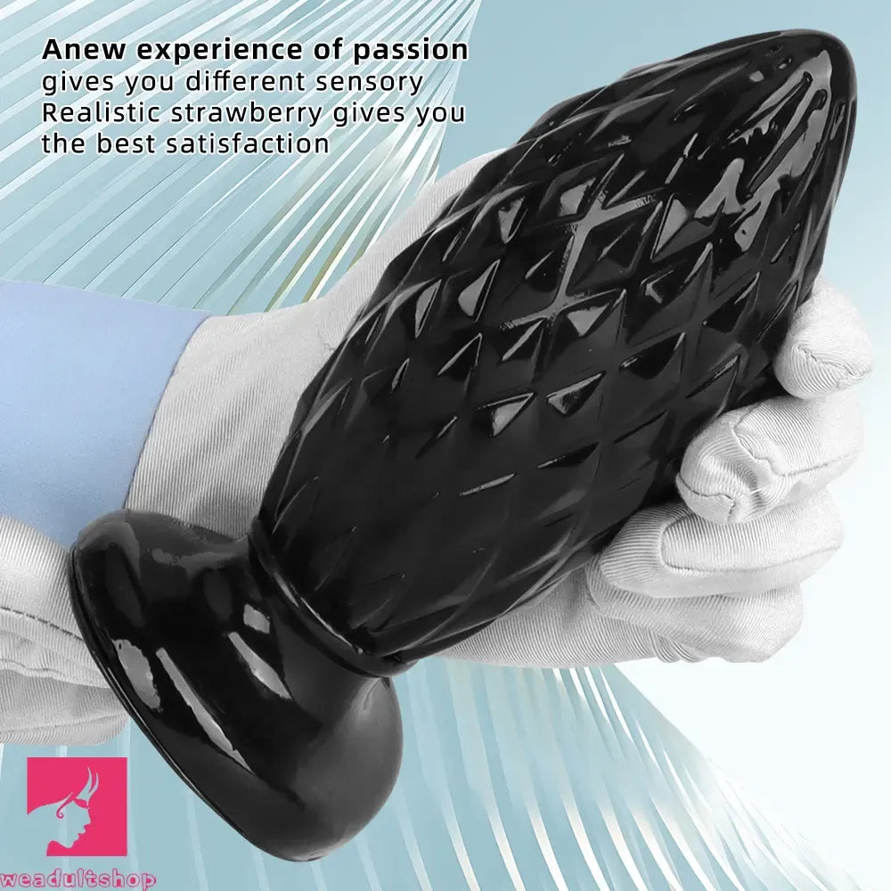 7.48in Black PVC Butt Plug Dildo For Men And Women Sexual Intimate Sex