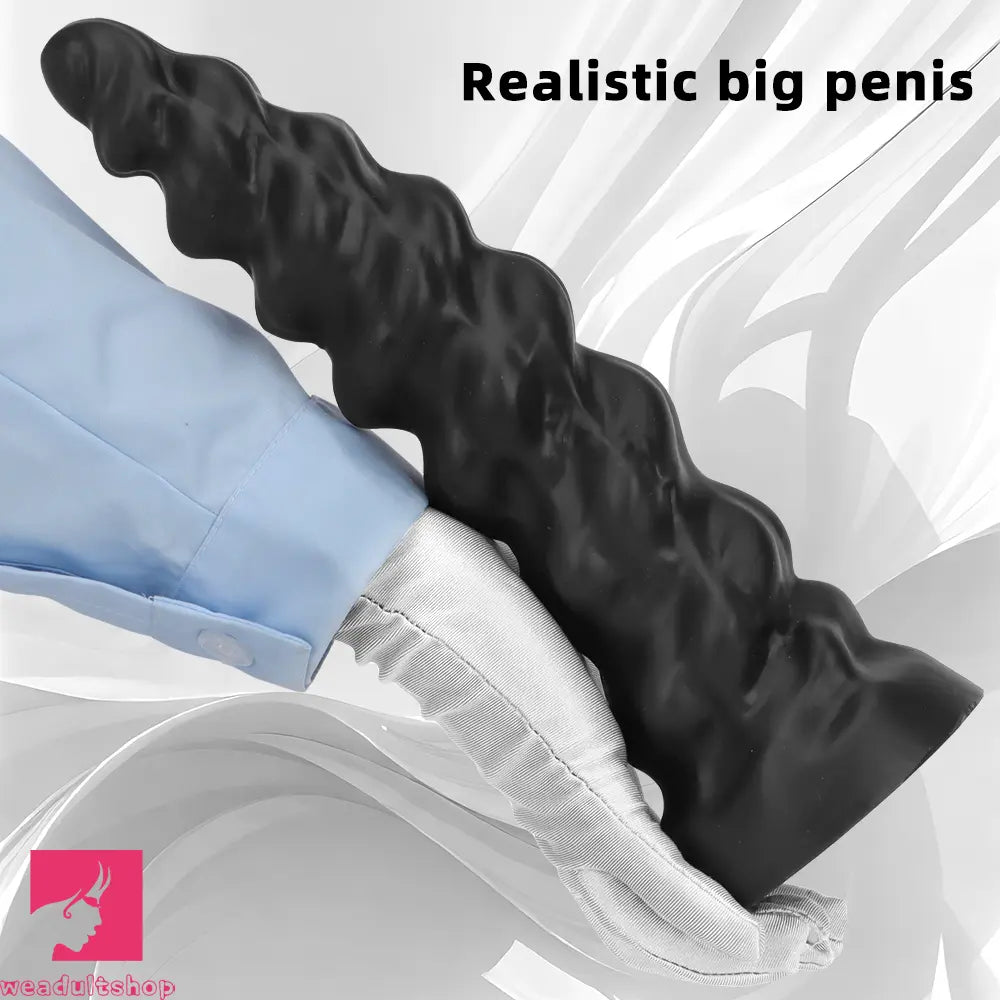 7.28in 9.44in 11.61in Black Big Fantasy Odd Silicone Soft Dildo For Sex Toy