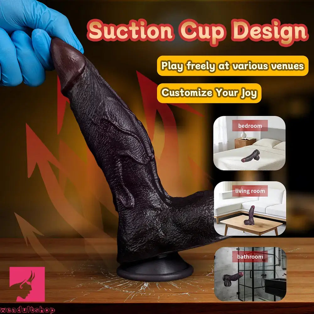 7.48in Dual Density Silicone Soft Real Cock Dildo For G Spot Cock Love Play