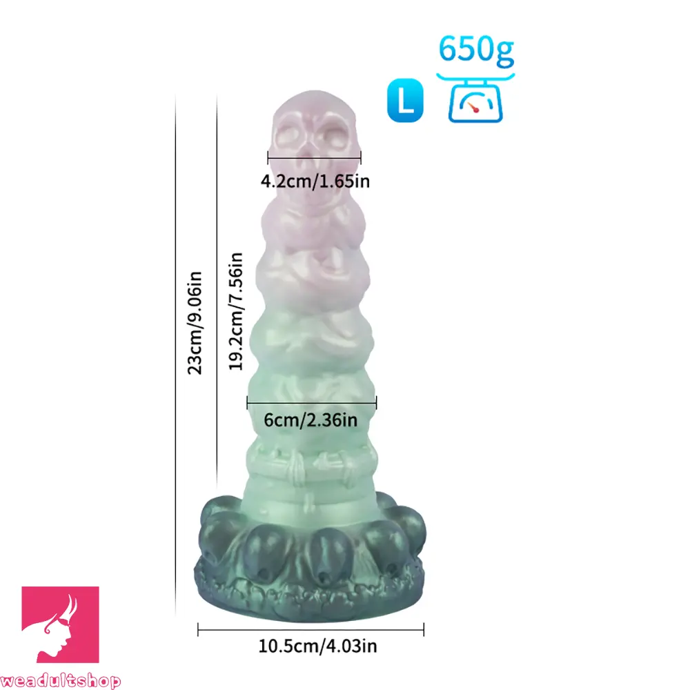 7.09in 9.06in Liquid Silicone Strange Backyard Soft Fantasy Anal Dildo