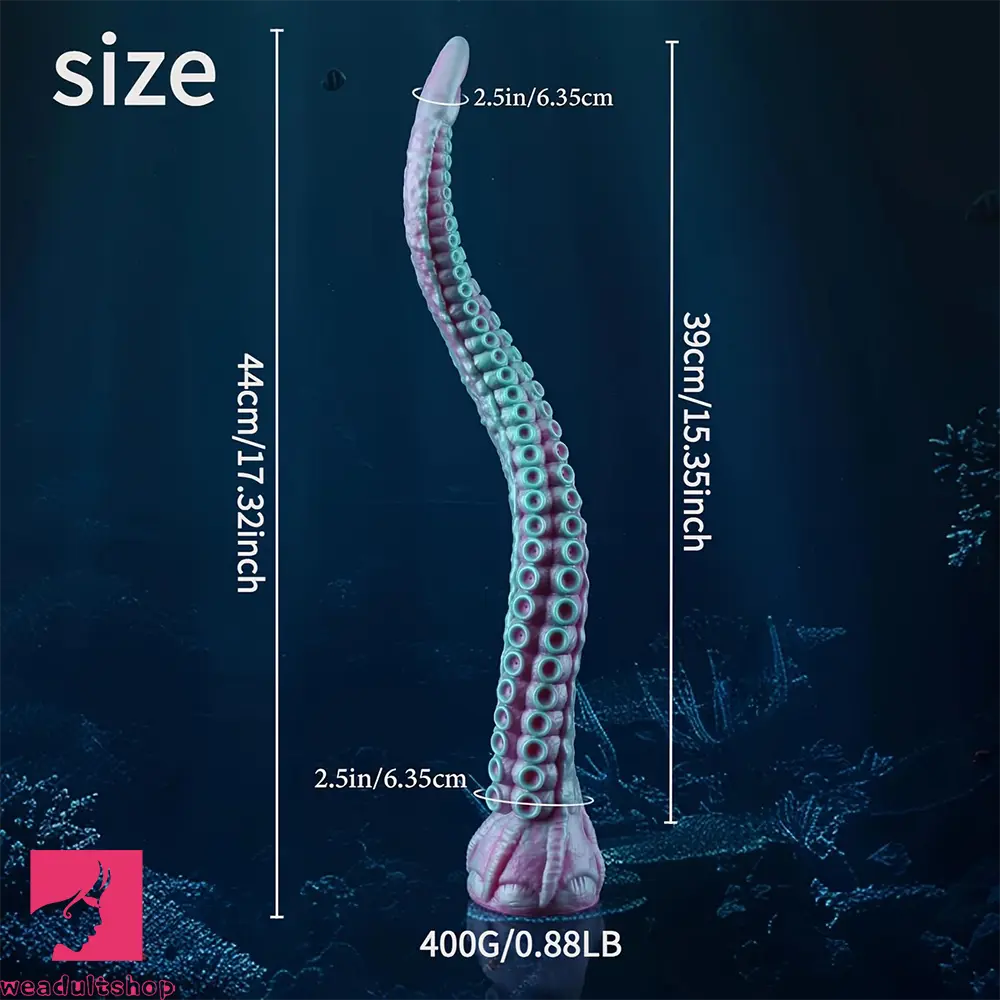 17.32in Monster Huge Long Vacation Penis Tentacle Anal Plug Dildo For Clit