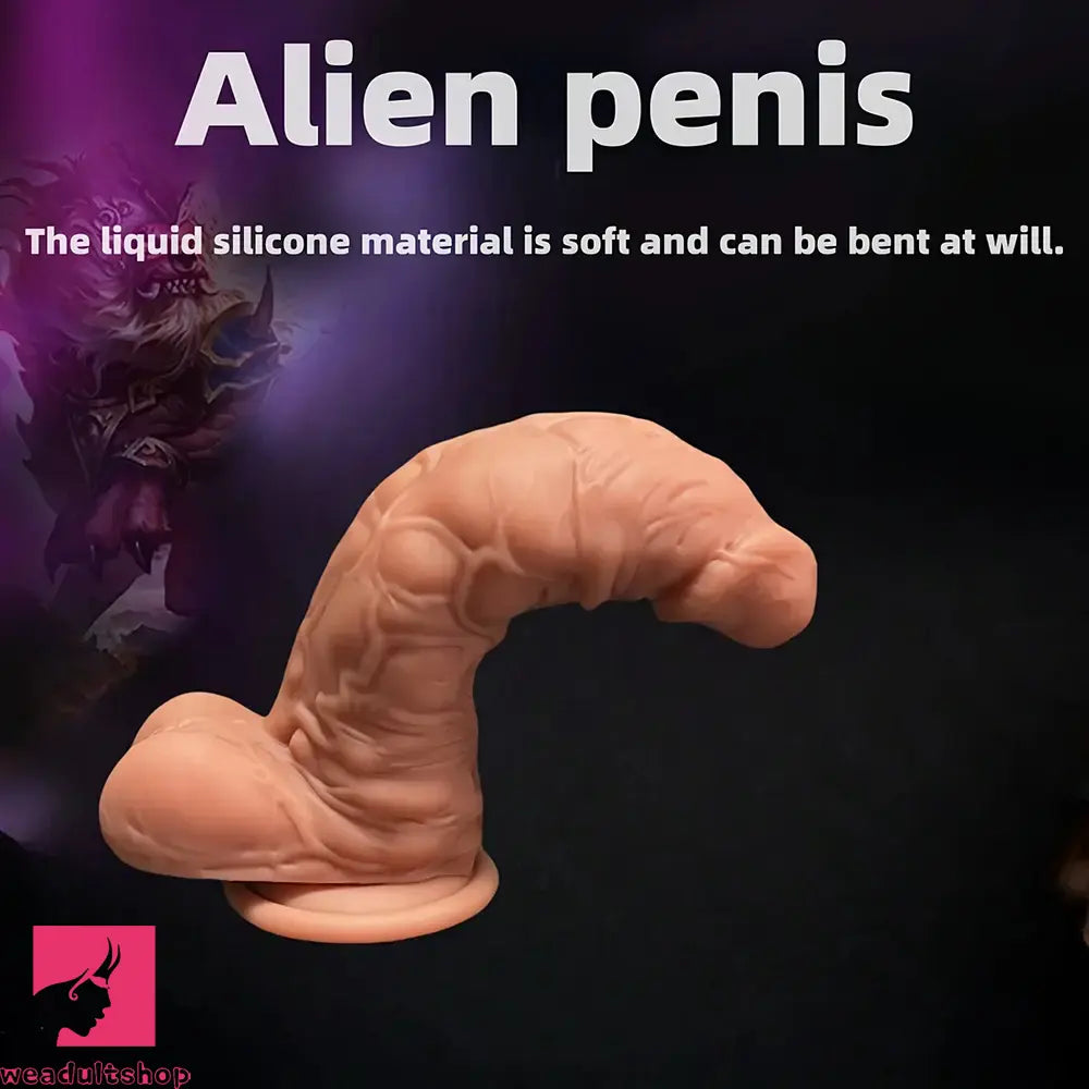 7.48in Realistic Liquid Silicone Beginner Friendly Clit Female Soft Dildo