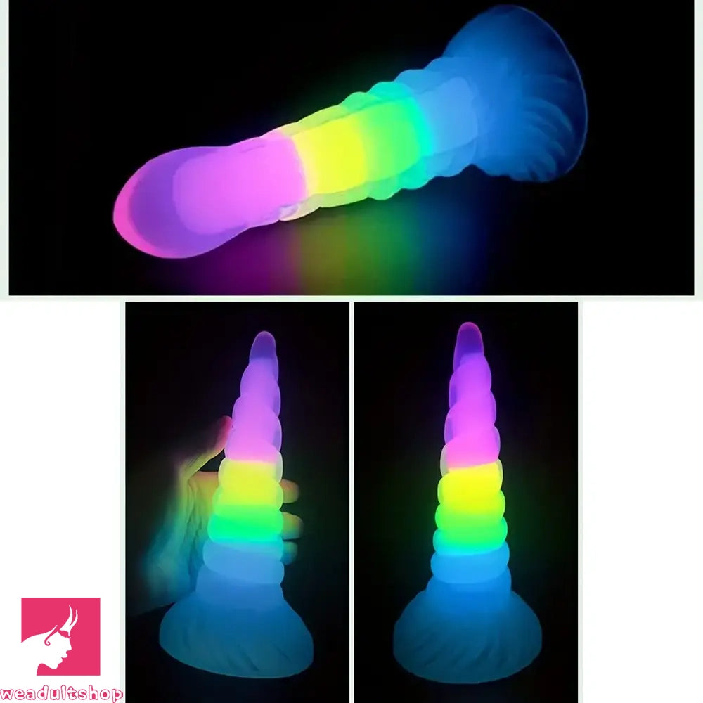 7.67in 7.87in 7.99in Transparent Luminous Dildo Realistic Anal G Spot Dildo