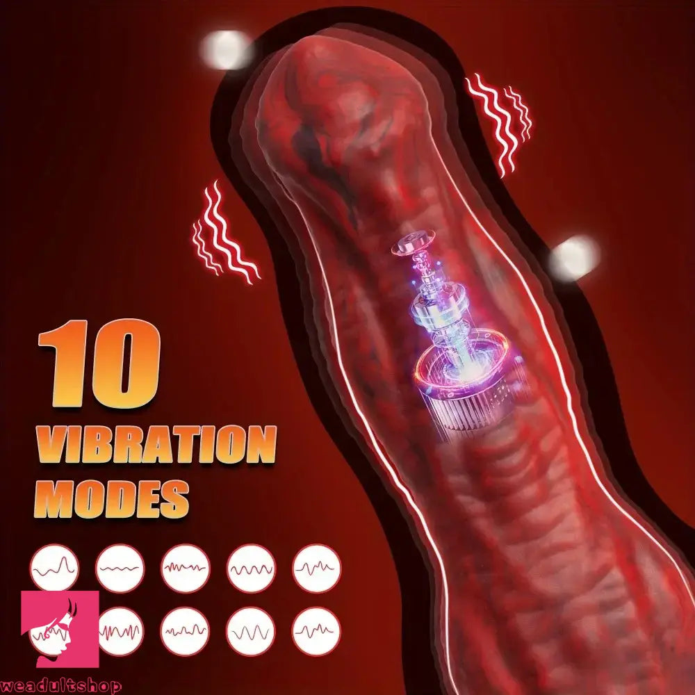 8.86in Big Monster Dildo Vibrating Thrusting Muscle Silicone Soft Dildo