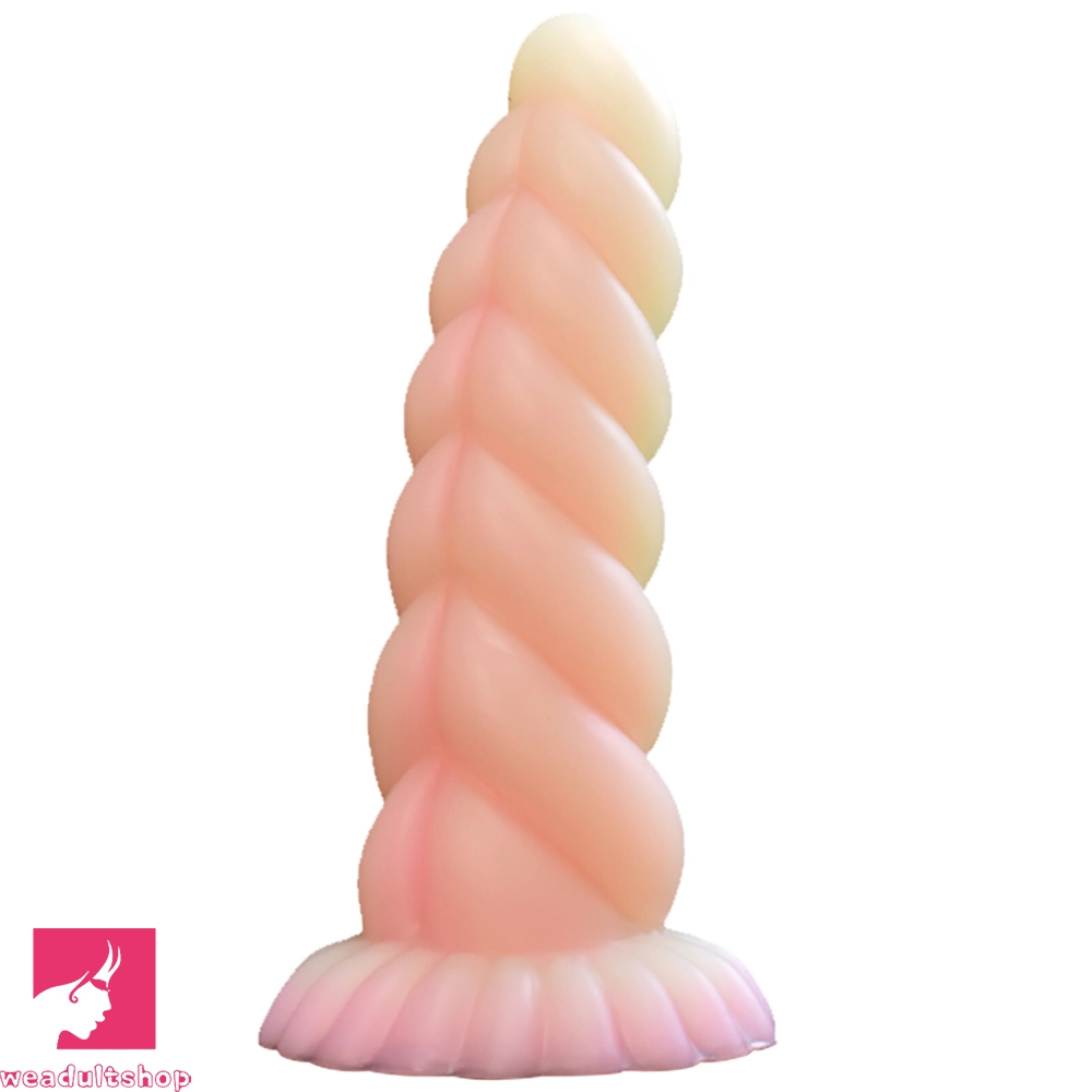 8.26in Fantasy Luminous Silicone Soft Dildo For Women Clit Masturbation