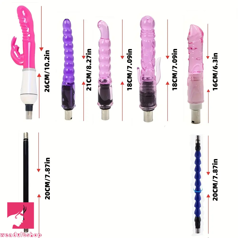 Fucking Stretch Pump Dildo Machine with-7-attachments-for-3-xlr-connector