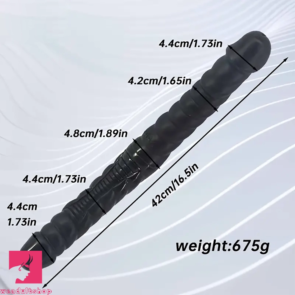 16.5in Super Long Double Head PVC Cock Dildo For G Spot Love