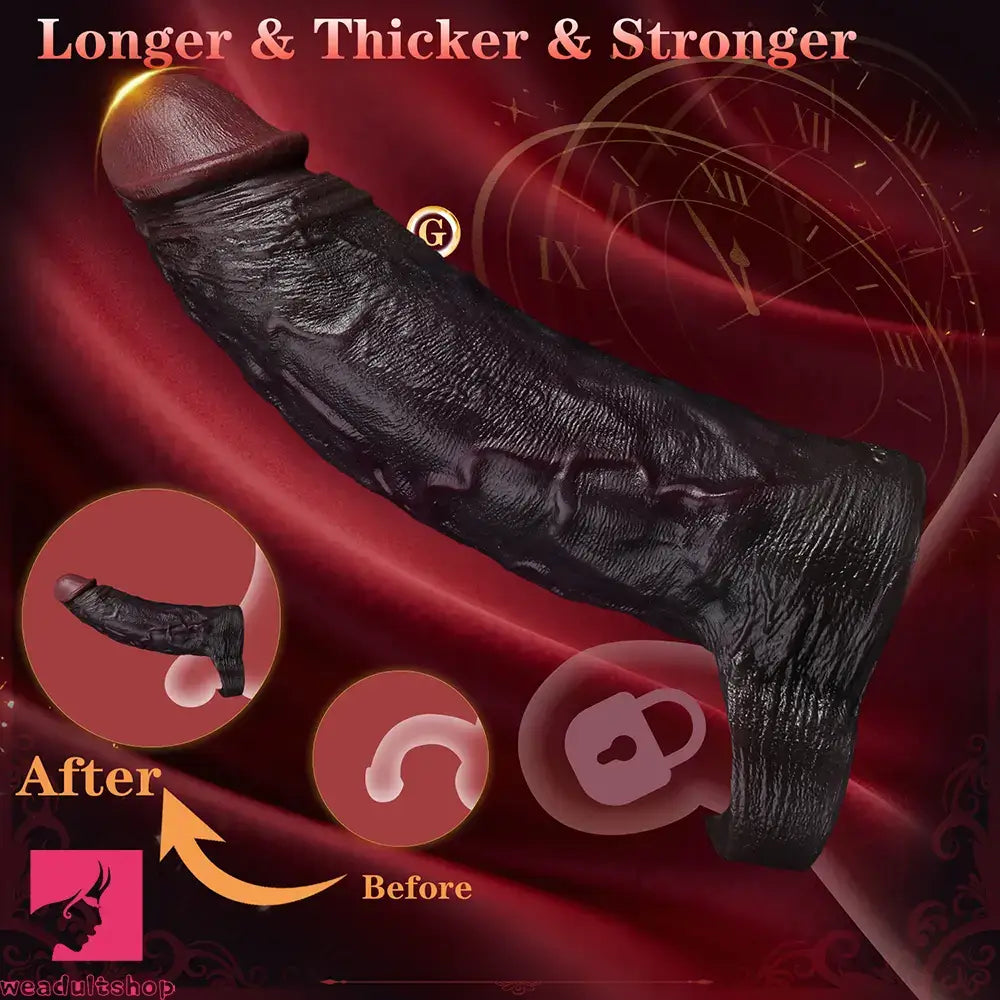 7.09in Ultra-soft Liquid Silicone Real Dildo Sleeve Reusable Penis Sleeve