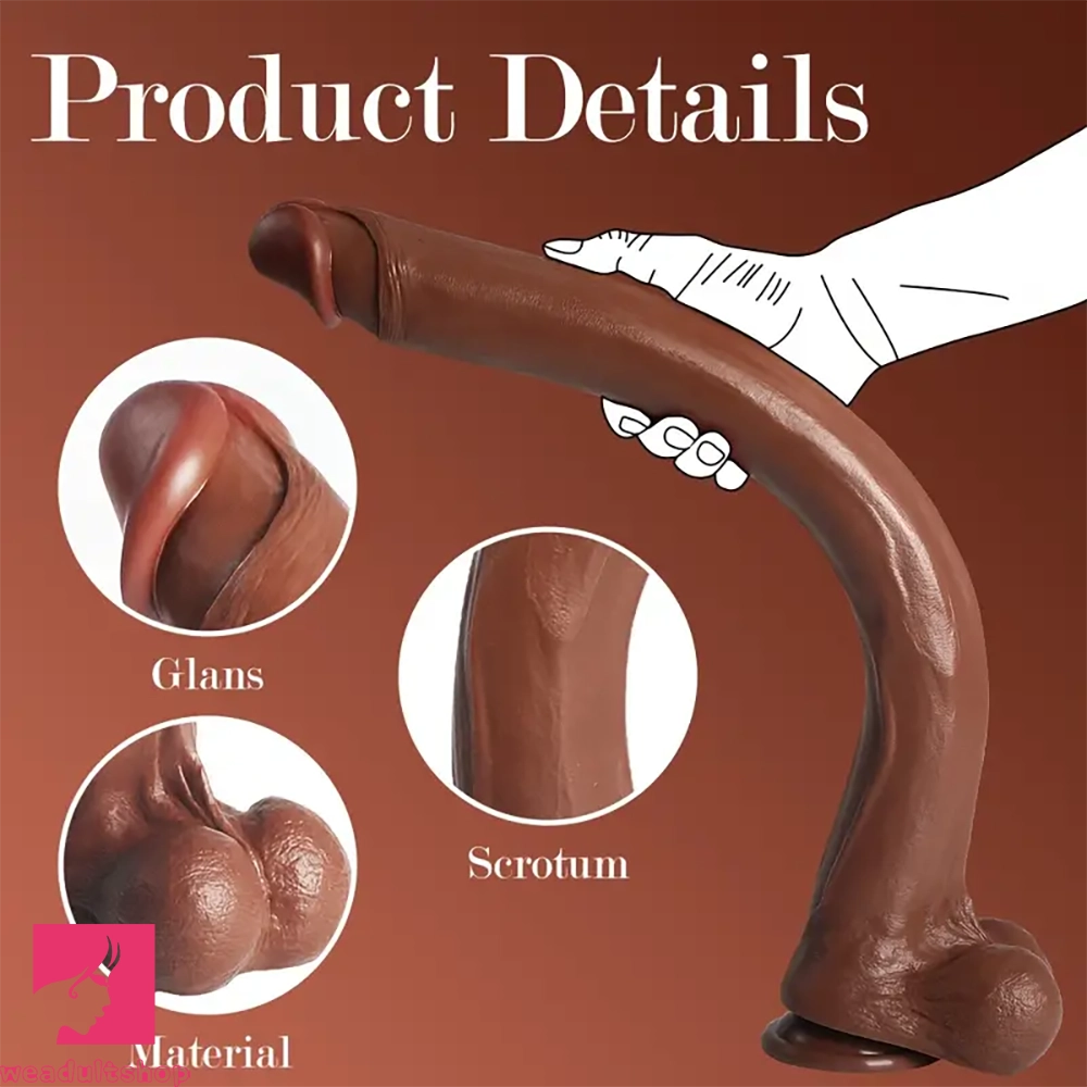22.64in Realistic Dildo Lifelike Huge Long Clit Dildo With Strong Suction Cup