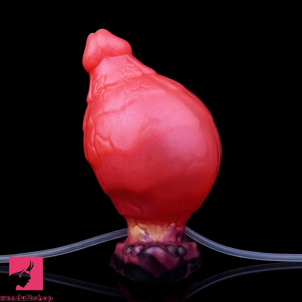 5.31in Fantasy Silicone Soft Inflatable Spraying Water Dildo For Anus Sex