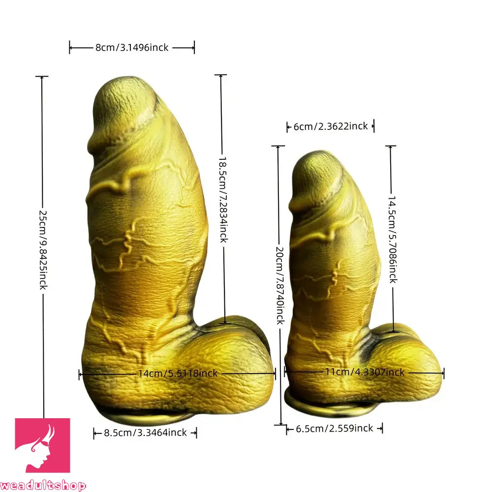 7.87in 9.84in Thick Realistic Silicone Dildo For Vaginal G-spot Stimulation