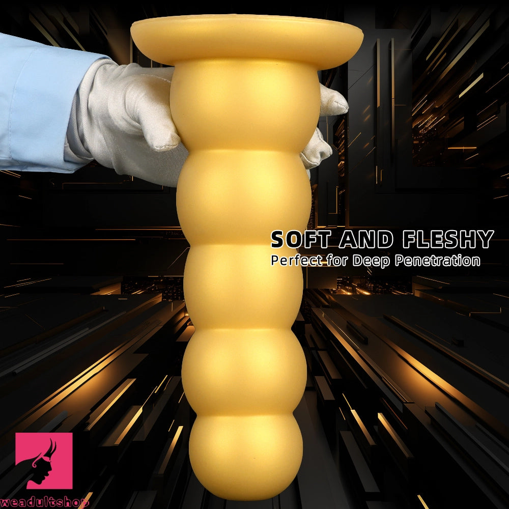 7.08in 9.05in 10.62in Silicone Soft Five-Bead Pull-Bead Butt Plug Cock Dildo