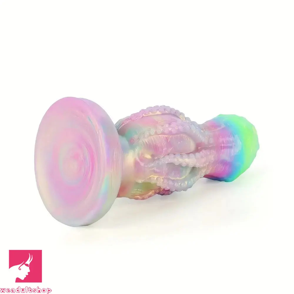 4.8in 5.7in 6.81in 7.87in 8.97in 10.39in Octopus Skull Silicone Luminous Dildo