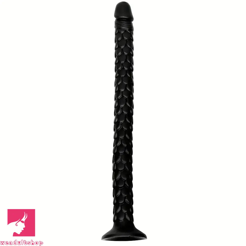 19.69in Dragon Scale Silicone Anal Durable Flexible Dildo For Deep Anus