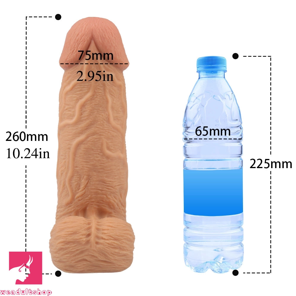 10.24in Huge Silicone Soft Lifelike Dildo For Women Fucking Sex Toy