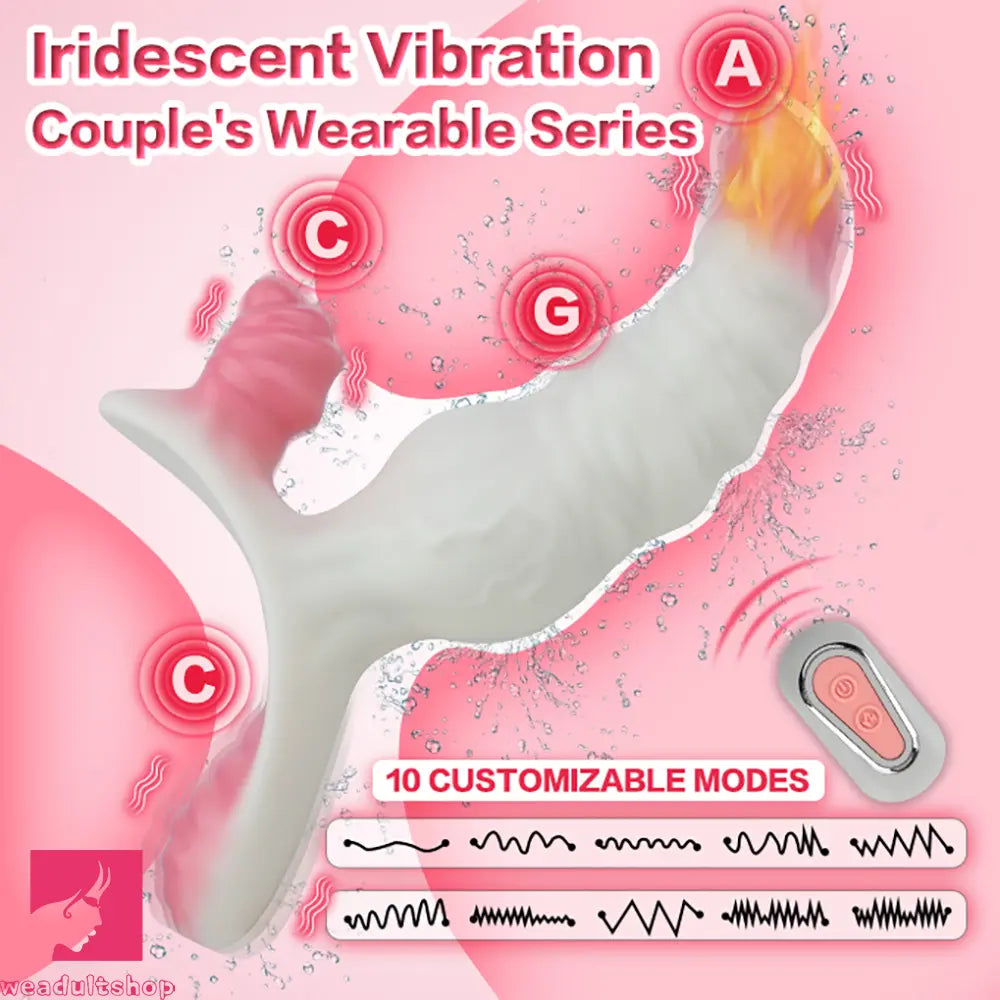 6.42in Monster Fantasy Wearable Strap on Vibrating Anal Silicone Dildo