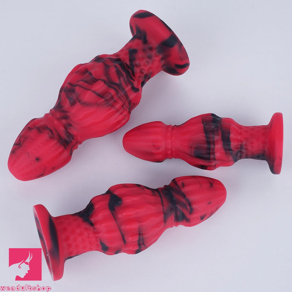 4.72in 5.51in 6.3in Silicone Fantasy Soft Anal Plug Dildo For Vaginal Massager