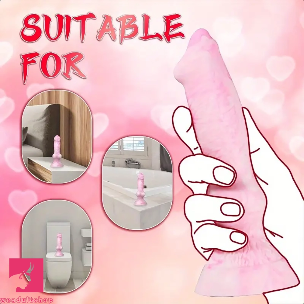 7.28in Dog Knot Women Men Realistic Silicone Animal Fantasy Odd Dildo