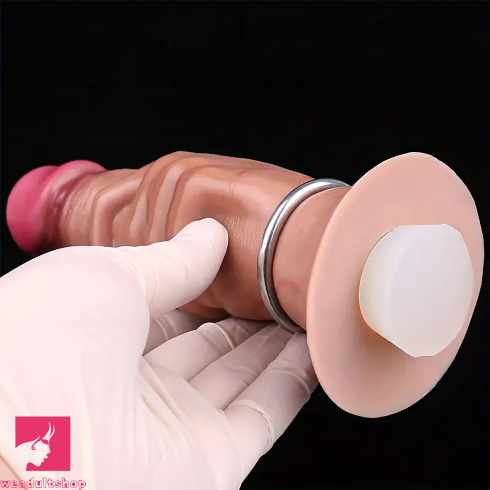 7.75in Inflatable Hollow Ovipositor Lay Eggs Silicone Cock Balls Dildo