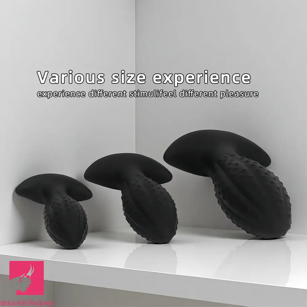 4.52in 5.7in 7.08in Black Bodysafe Ultra-silicone Small Anal Plug Cock Dildo