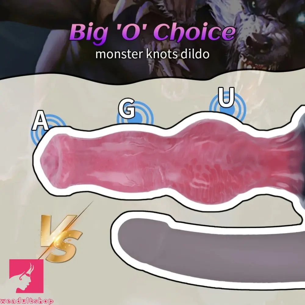 6.1in 7.2in 8.77in Realistic Monster Dildo Liquid Silicone Knot Hands-Free