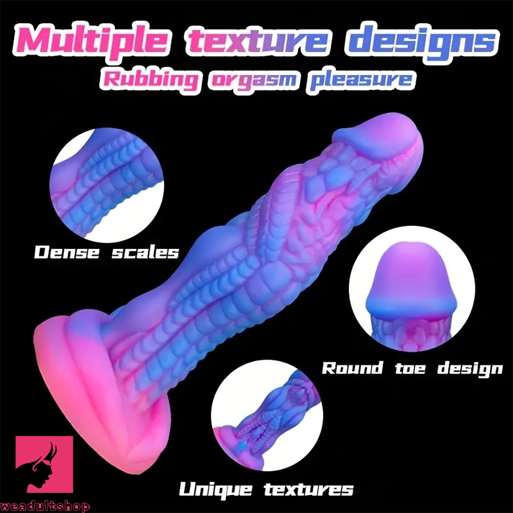 7.87in Alien Dragon Silicone Monster Penis Soft Dildo With Suction Cup