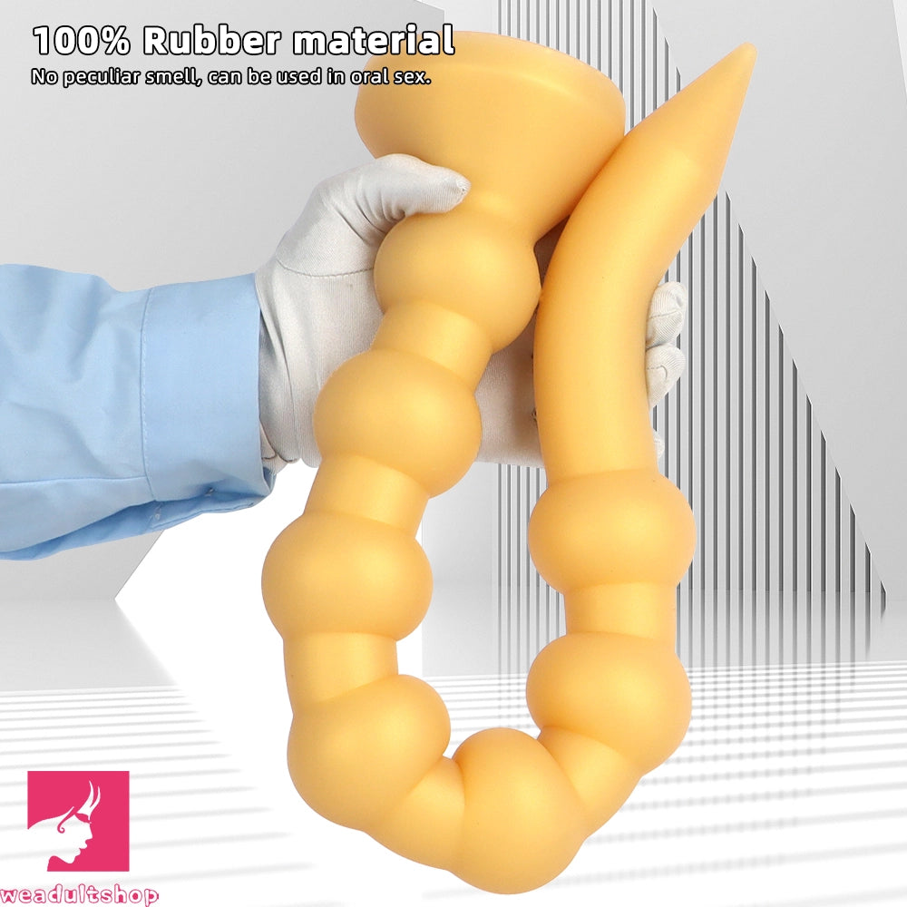 23.62in Soft Seven Beads Expansion Long Deep Huge Anal Plug Cock Dildo