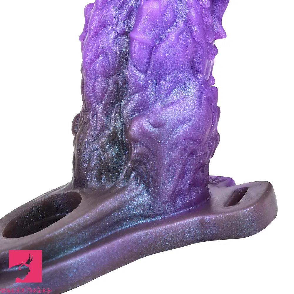 5.62in Dragon Beast Creature Odd Hollow Dildo Sleeve With Penis Ring