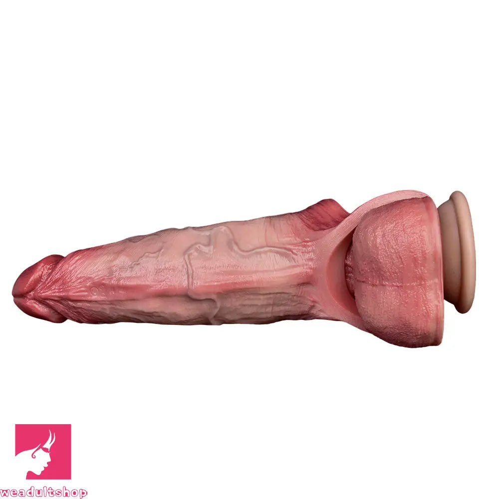 6.3in Vibrating Realistic Remote Silicone Hollow Dildo Sleeve Penis Extender