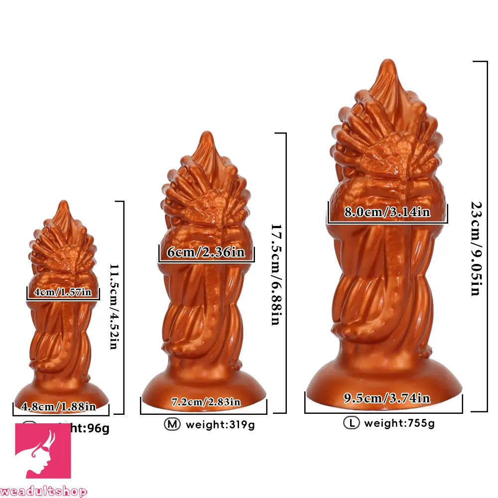4.52in 6.88in 9.05in Fantasy Monster Butt Plug Dildo Vaginal Masturbator