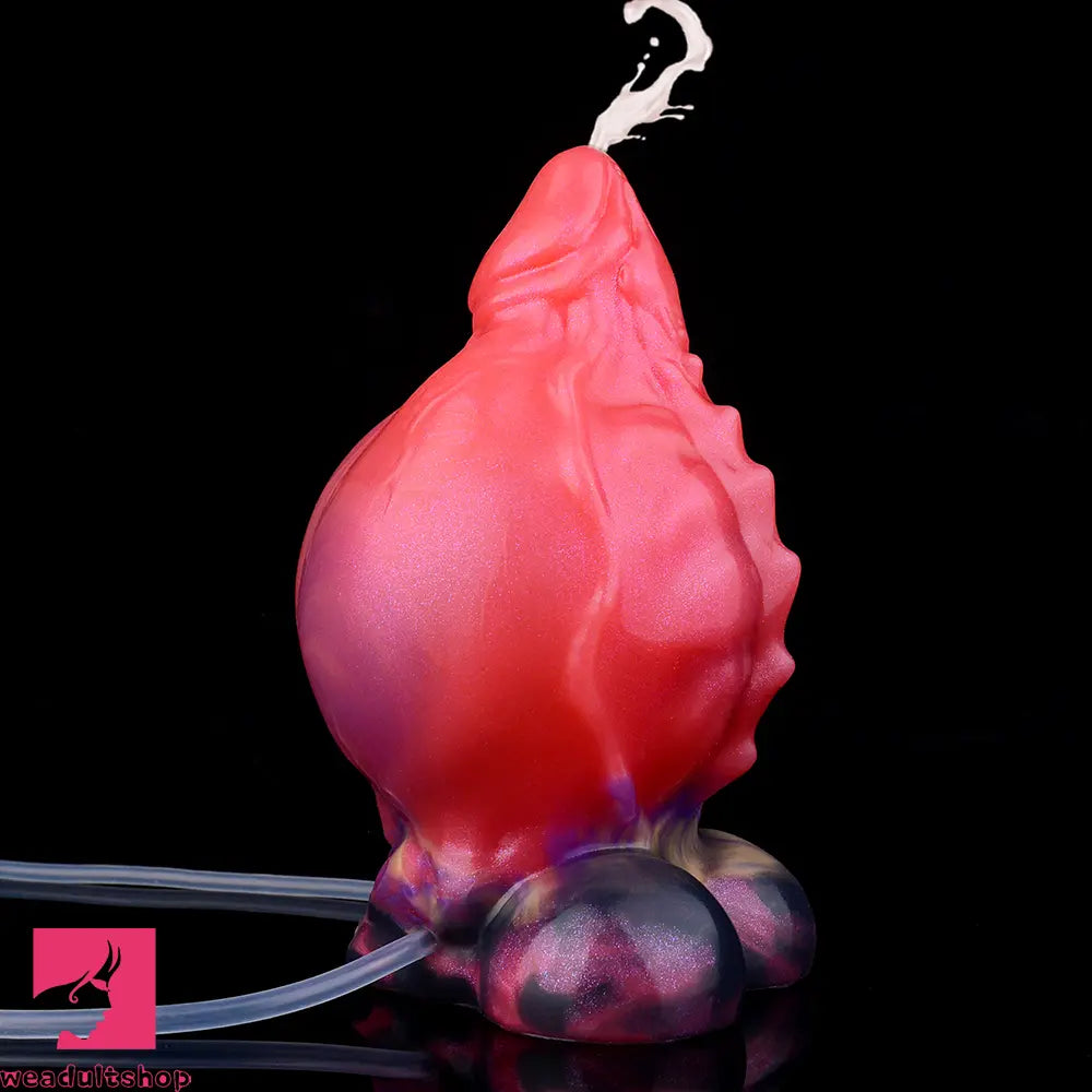 5.12in Fantasy Odd Silicone Soft Inflatable Spraying Water Dildo For Clit