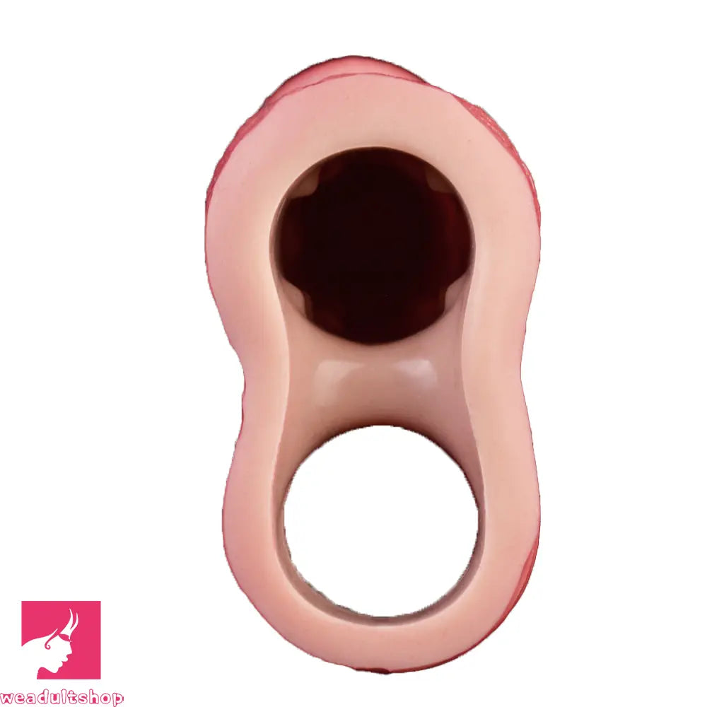 6.57in Vibrating Real Remote Silicone Hollow Dildo Cock Sleeve Extender