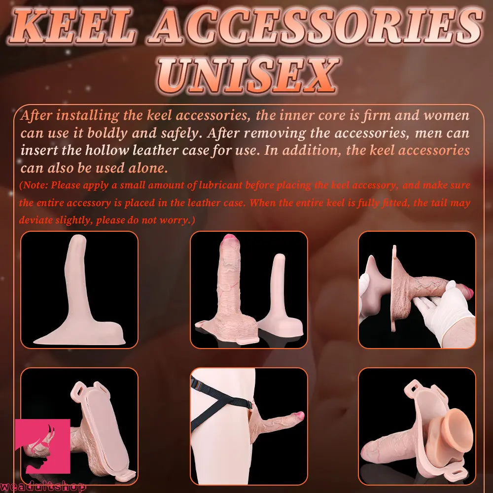 7.4in Strap on Penis Extender Cock Sleeve Dildo For G-Spot Anal Use Sex