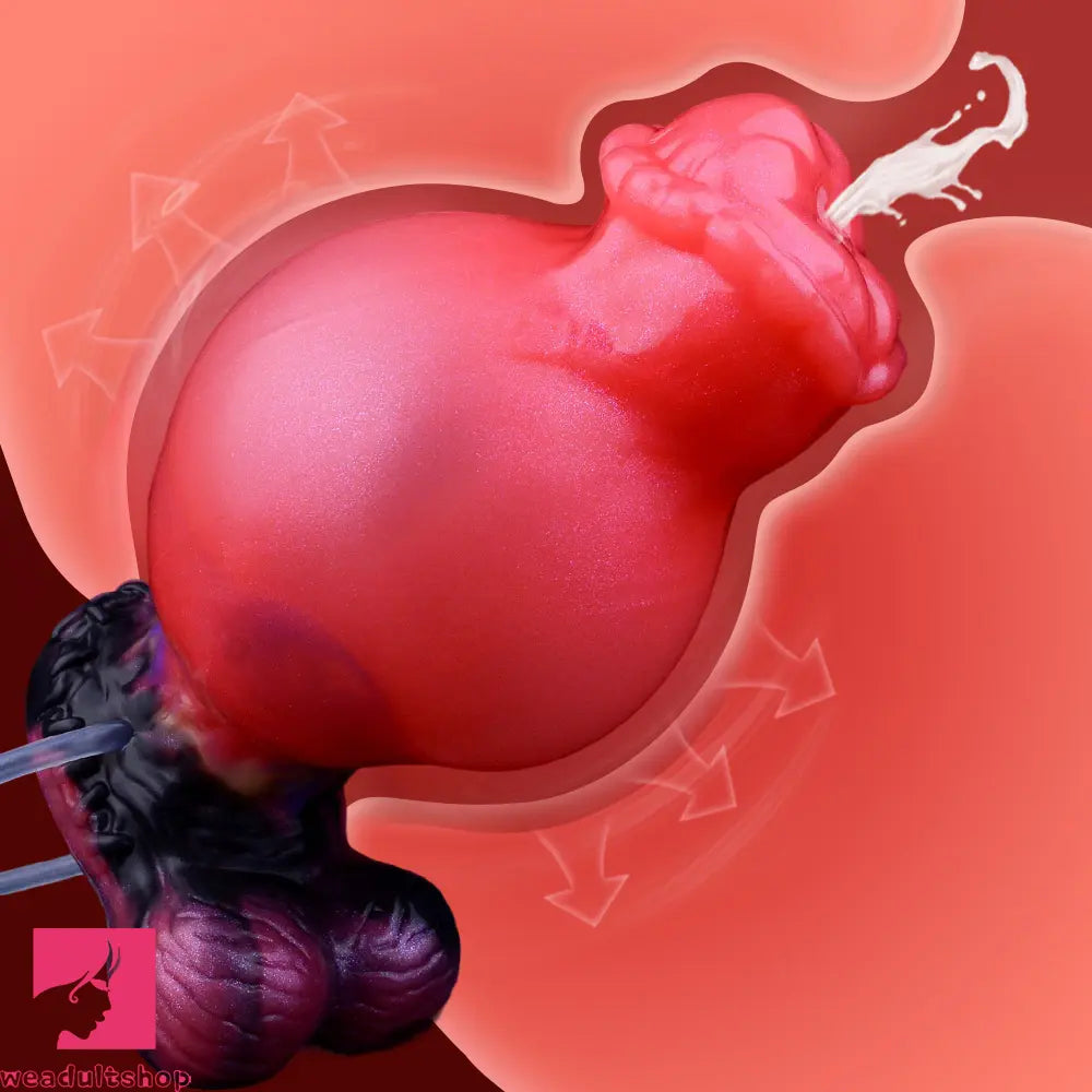 5.43in Fantasy Horse Knotted Silicone Flexible Inflatable Spraying Water Dildo