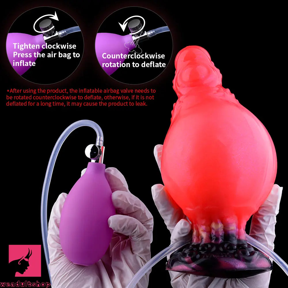 5.91in Fantasy Odd Silicone Soft Inflatable Spraying Water Dildo Sex Toy