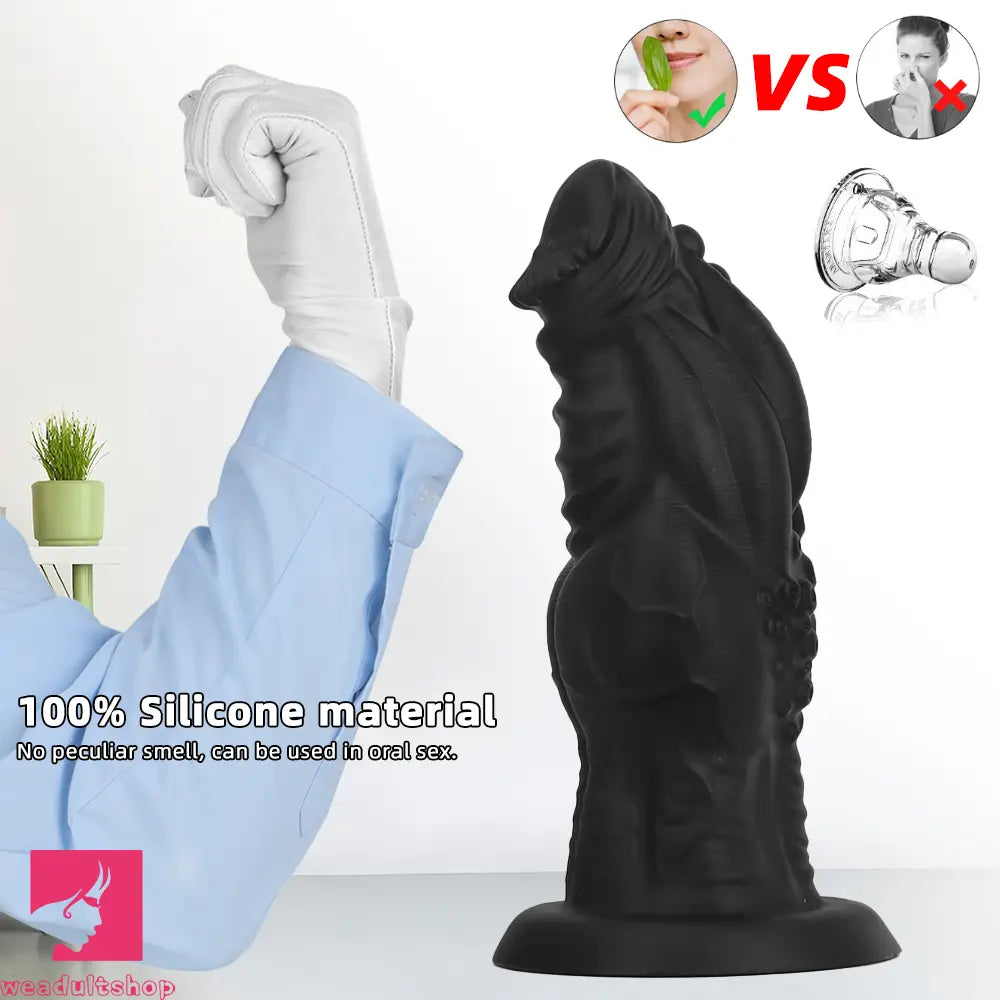 8.85in 9.64in 10.23in 11.41in 12.59in Odd-shaped Large Silicone Anal Dildo