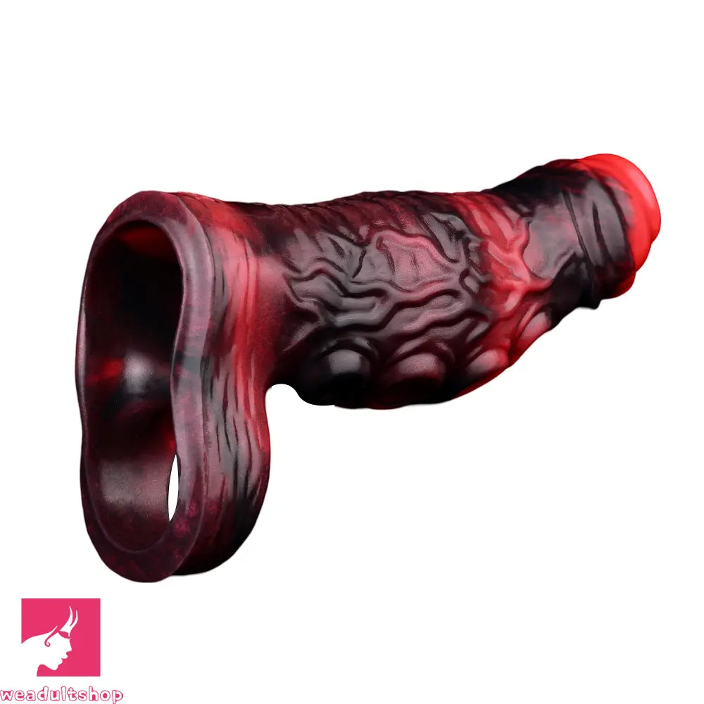 5.98in 7.09in Silicone Tentacle Sleeve Knot Vibrating Hollow Female Dildo