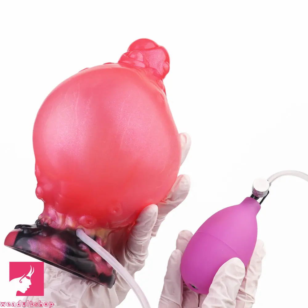 5.91in Fantasy Octopus Silicone Flexible Inflatable Spraying Water Dildo