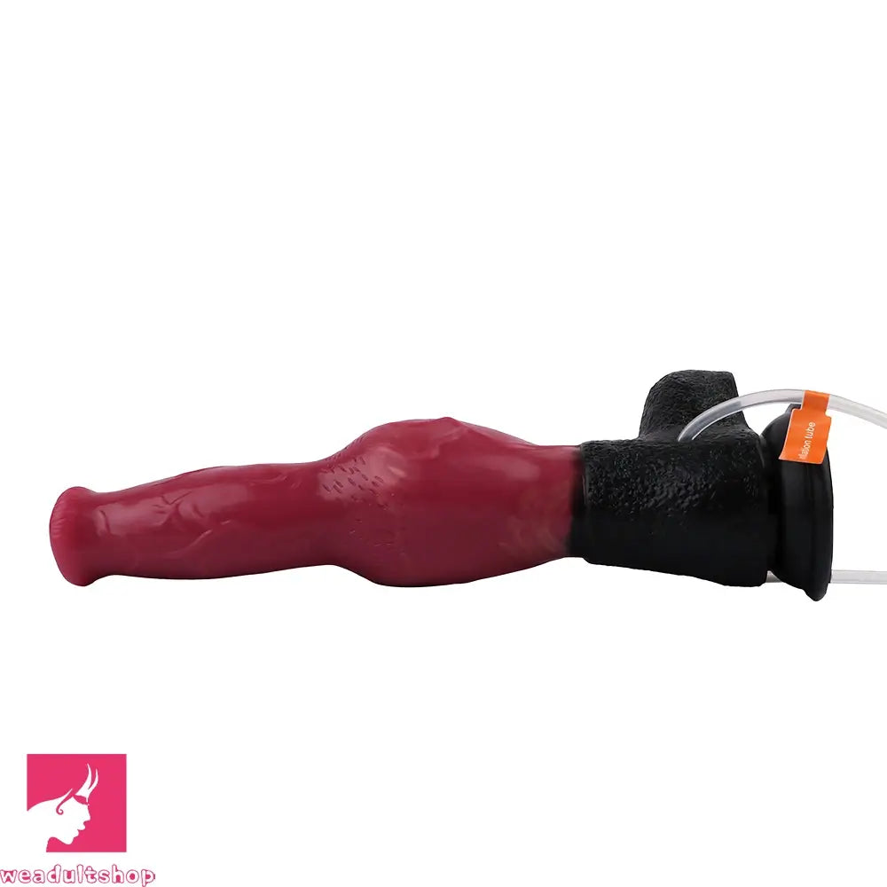 10.98in Dog Knot Ejaculating Inflatable Soft Silicone Dildo For Cock Sex