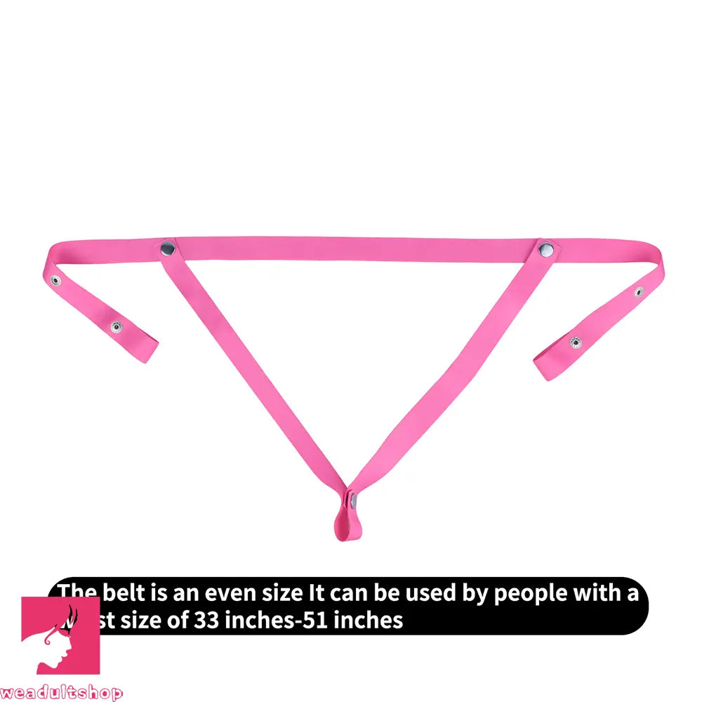 9.05in Strap on Large Hollow Silicone Cock Cage Dildo For Chastity Dildo